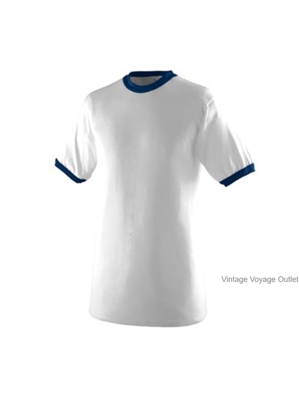 Mens Ringer Tee Shirt Jersey Knit Contrast Collar Short Sleeve